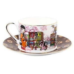 NWT TOKIDOKI Around the World Ceramic Cup & Saucer